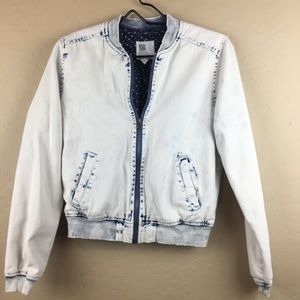 Acid wash lightweight jacket Sz small